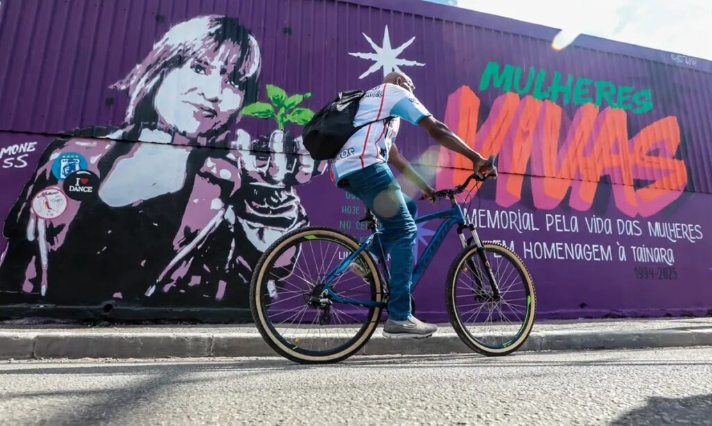 Mural Homenageia Tainara e Combate ao Feminicídio em São Paulo Mural Homenageia Tainara e Combate ao Feminicídio em São Paulo